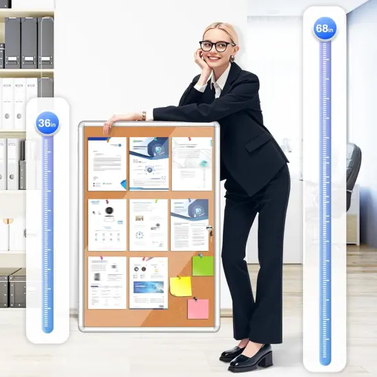 Enclosed Cork Bulletin Board Tamper-Proof {3}