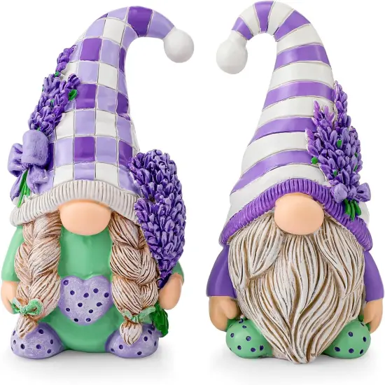 2 Pcs Gnomes Decorations for Home Gnomes Figurine Gifts Spring Summer Table Ornaments Decorations Gifts for Home {1}