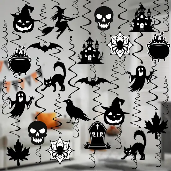 36PCS Halloween Decorations Hanging Swirls {1}