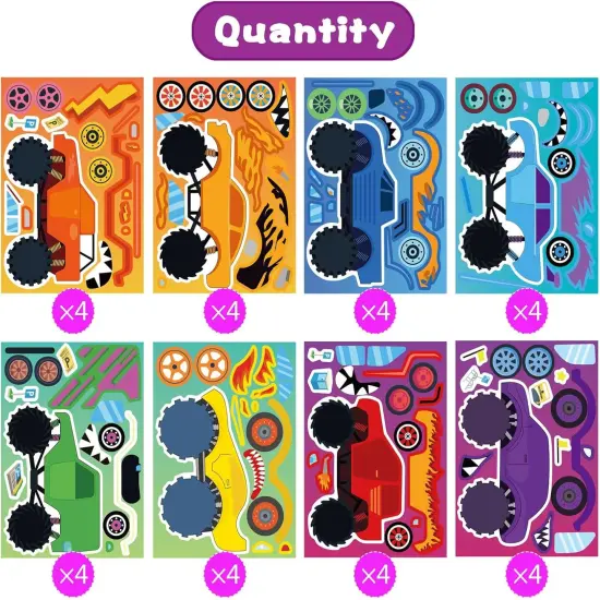 32PCS Monster Truck Stickers {2}