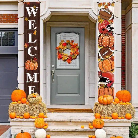 Fall Welcome Porch Banner Decorations Indoor and Outdoor {3}