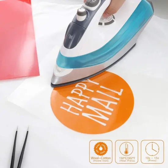 42 Pack 12" x 10" Sheets Iron on Vinyl, 30 Assorted Colors, Heat Transfer Vinyl {4}