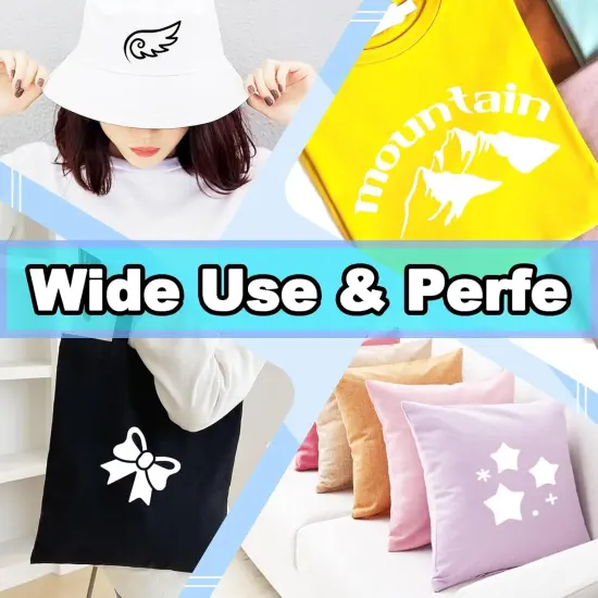 12Inches&times;20FT Iron on for T Shirts Easy to Cut and Weed Compatible- (White, 12Inches&times;20FT) {4}