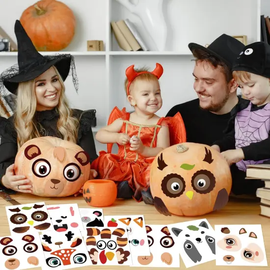 36Pcs Cute Autumn Animals Face Stickers {3}