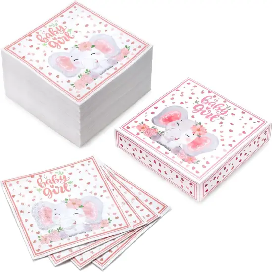 50Pcs Girls Baby Shower Napkins {2}