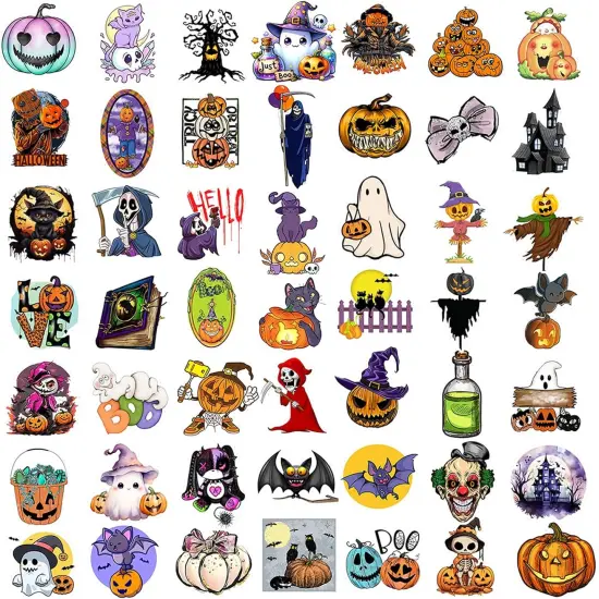 110PCS Halloween Pumpkin Stickers {3}