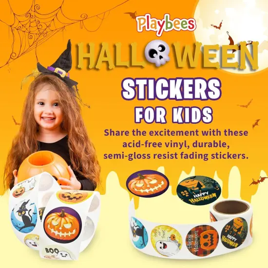 Halloween Sticker Roll for Kids 200 PCS {5}