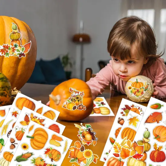 Fall Pumpkin Stickers - 9 Sheets {4}