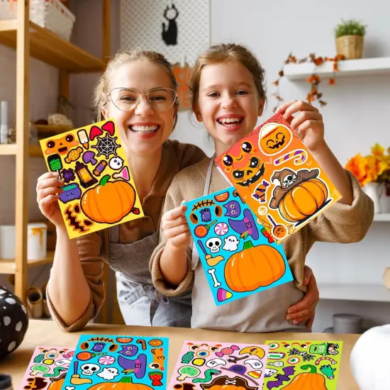 45 Sheets Halloween Pumpkins Stickers for Kids {3}