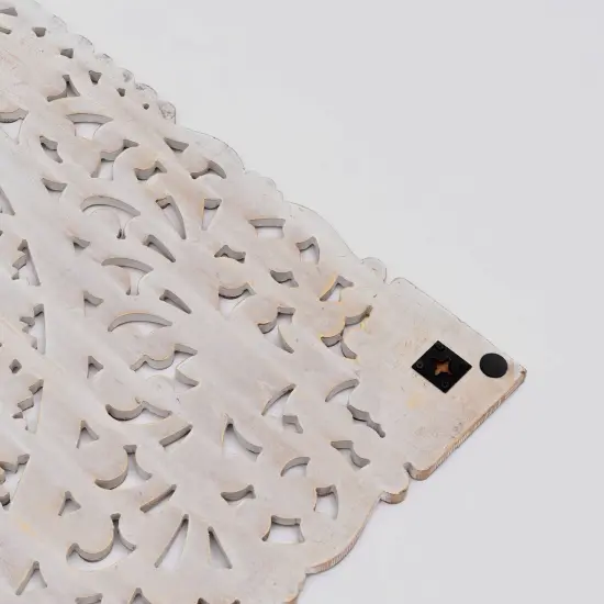 Wooden Floral Hand Carved Mandala Square Wall Decor - 48" x 48" {6}