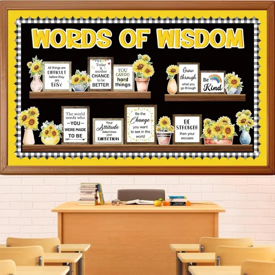 Sunflower Bulletin Board Decorations Set {1}