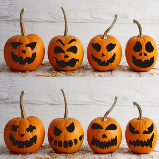 35 Pack Pumpkin Decorating Stickers {3}