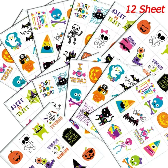 144 PCS Halloween Temporary Tattoos {3}