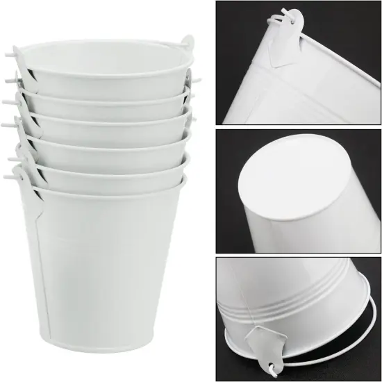 25 Pack 4 Inch White Iron Pail, {2}