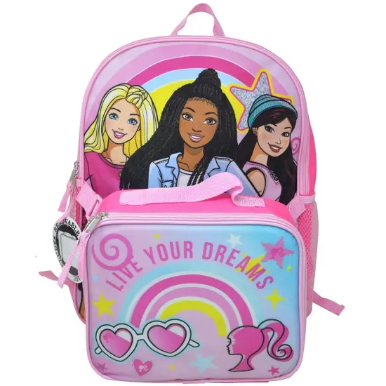 Barbie 16" Backpack with Lunch Bag Live Your Dreams {1}