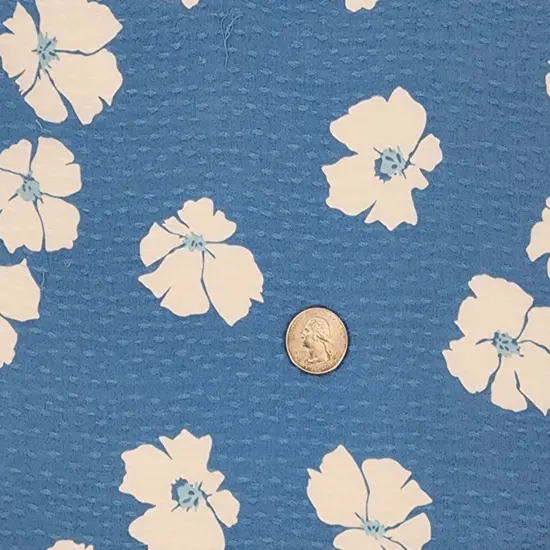 1 Yard Elegant Blue Rayon Dobby Dot Jacquard Fabric For Fashion Dresses Blouses Skirts Apparel 54/55" Width {3}