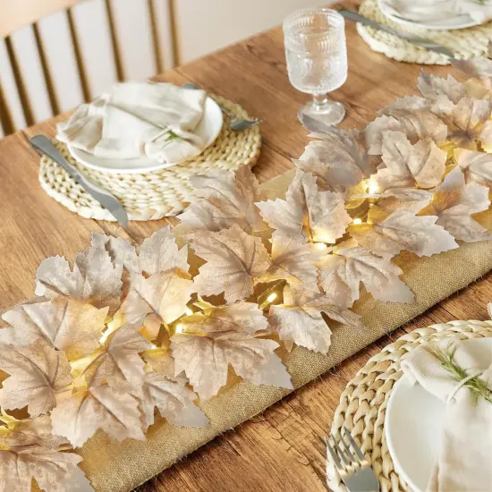 2 Pack Lighted Fall Garlands - 8.2Ft {3}