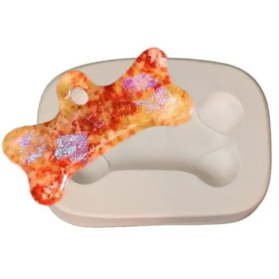 3.75" x 2.75" x 1.25" Large Holey Dog Bone Casting Glass Fusing Kiln Mold {1}