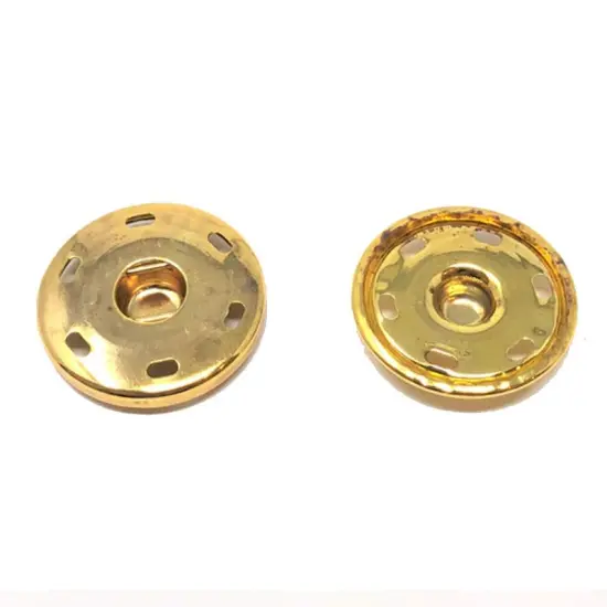 Brass Metal Snaps Sew On 6 Hole 1 1/4" Wide {4}