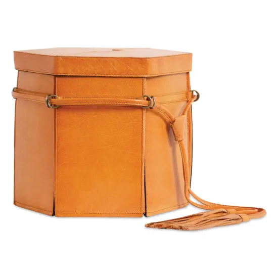 Muud Evita Leather Storage Box - Brown, XL {1}