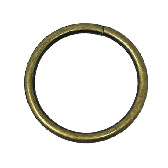 O Ring 1" Diameter Antique Brass with 1/8" Rim {3}
