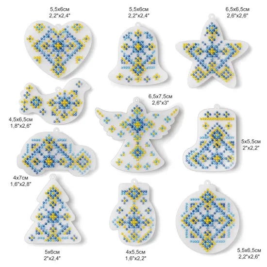 Set for embroidery with beads on a plastic base FLPL-095 {3}