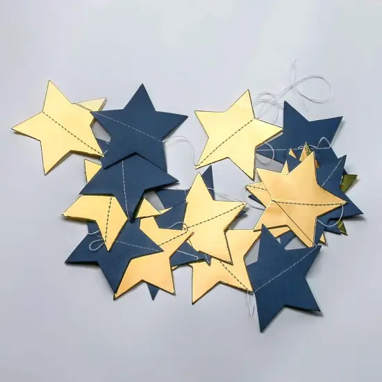 30 Feet Navy Blue Gold Party Decorations {5}
