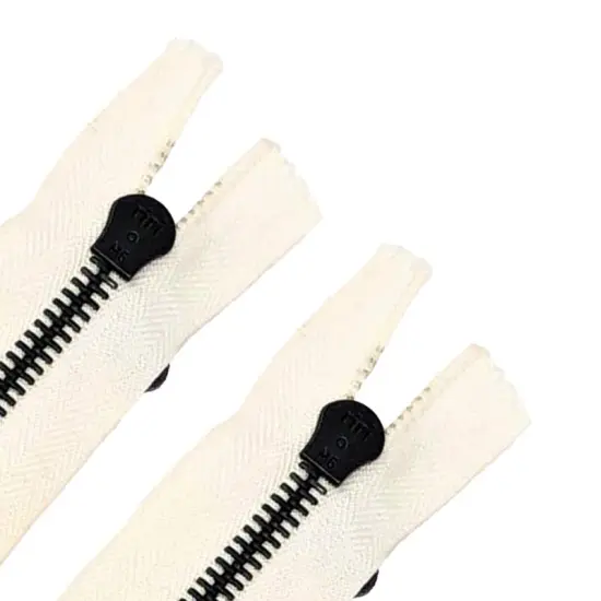 Riri Off White Metal Zipper 7 Inch Open Bottom {2}