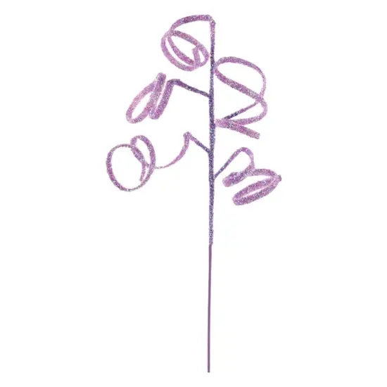 39" Iridescent Curly Hanging Spray: Lavender {1}