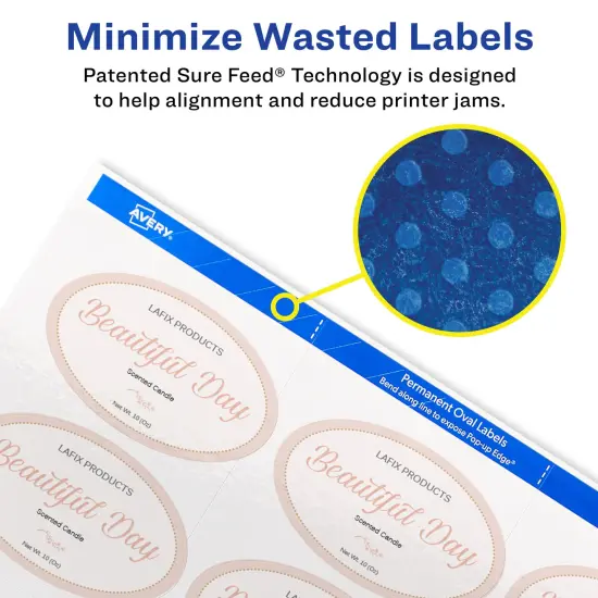 Avery Labels Variety Pack, Sure Feed Technology, Laser/Inkjet, Assorted Label Shapes, 126 Labels (80510) {3}