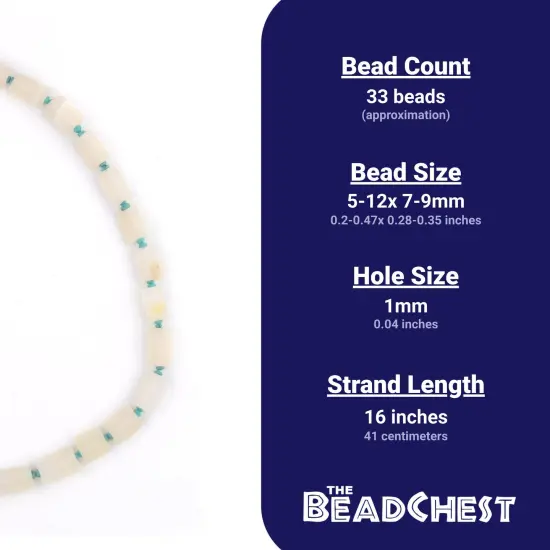 The Bead Chest Flat White Afghan Calcite Beads 8mm Afghanistan Gemstone 16 Inch Strand {4}