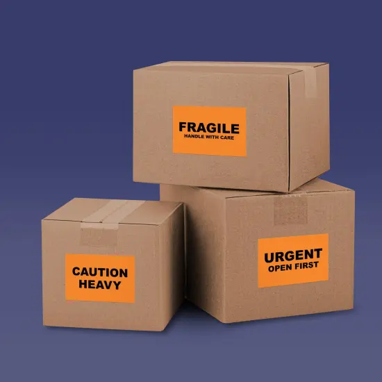 Avery Bright Orange Paper Labels, 5.5" x 8.5" Rectangle {4}