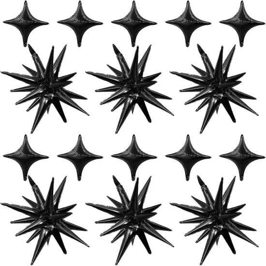 6Pcs 22Inch Explosion Star Balloons(black) {1}
