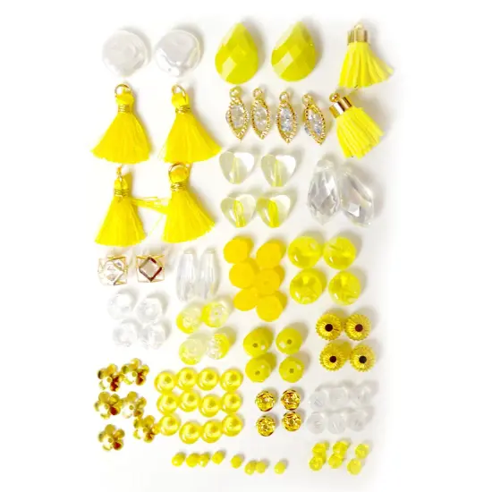 Jesse James Beads Mini Bead Mix in Lemon Yellow Sun {4}