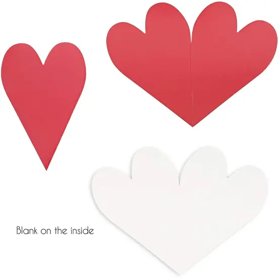 Paper Junkie 36 Pack Cute Heart-Shaped Cutout Valentine's Cards with Envelope, 4x6 Kids Blank Notecards for Classroom Exchange Gift (Red, Pink, Purple) Multicolor {4}