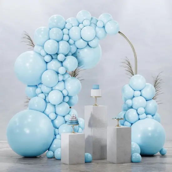 Light Blue Balloons 99 pcs Different Sizes of 36 18 12 10 5 Inch Baby Pastel Sky Aqua Blue Balloon Arch Kit Garland for Graduation Baby Shower Gender Reveal Party Decorations Blue-Q13 {1}