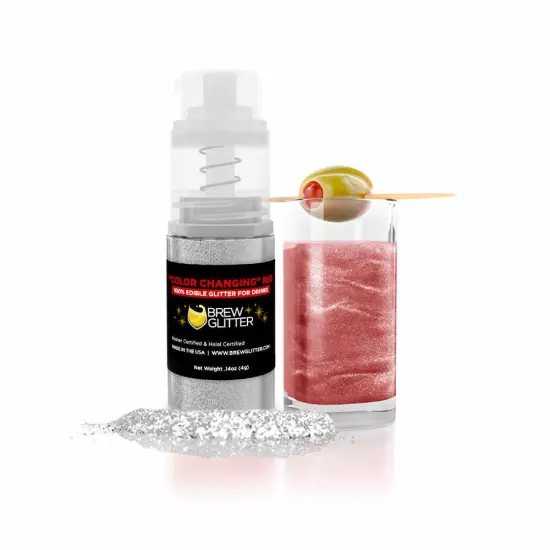 Brew Glitter - Red Color Changing Edible Drink Glitter (4g, Mini Spray Pump) for Beer, Cocktails and Beverages {1}