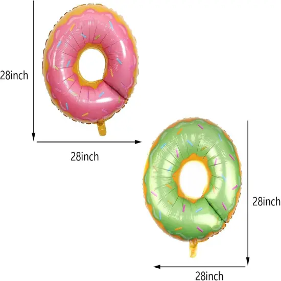 4PCS Donut Foil Balloons Kit Large Multicolor Sprinkle Aluminum Film Balloons for Baby Shower Donut Themed Party Birthday Decoration {2}