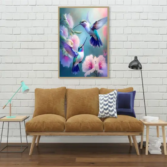 Hummingbird Diamond Painting Kits for Adults, Easy Birds Diamond Art Kits for Beginners, 5D Diamond Painting for Adults, DIY Full Round Drill Gem Arts and Crafts {4}