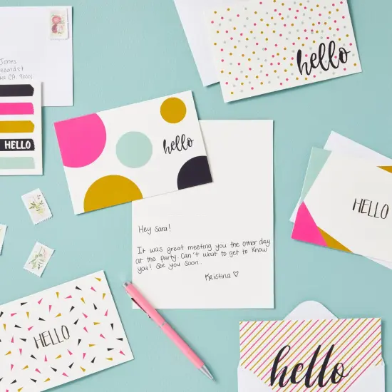 48 Pack All Occasion Hello Cards with Envelopes, Welcome and Thinking of You Greeting Note Cards, Blank Inside for Friends, Family, Teachers, Students (4x6 in) Multicolor {3}