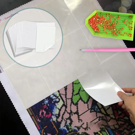 Diamond Painting Release Paper, Double-Sided Non-Stick Release Paper for Diamond Art 15x10cm Diamond Painting Cover Replacement for 5D Diamond Painting Accessories and Tools - 200 Pieces {5}