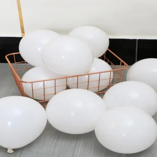 White Latex Balloons 100 pcs Matte White Balloons Different Sizes 18 12 10 5 Inch Round Helium Balloons for White Themed Wedding Graduation Birthday Party Backdrop Decorations {2}