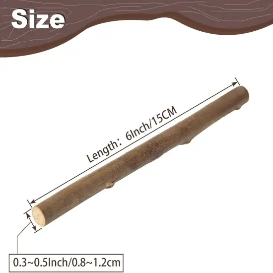 100Pcs 6 Inch Wood Sticks for Crafts, 0.3-0.5 Inch Diameter Twigs for Crafts, Natural Mini Wood Log Craft Sticks for Photo Props, DIY Crafts, Home Decorations, Pets, Etc. {2}