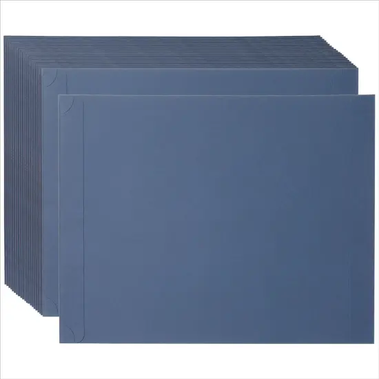48 Pack Single Sided Award Certificate Holders - Bulk Certificate Holders for Graduation, Diploma, Employee Appreciation, Certification (fits 8.5x11, Navy Blue) {4}