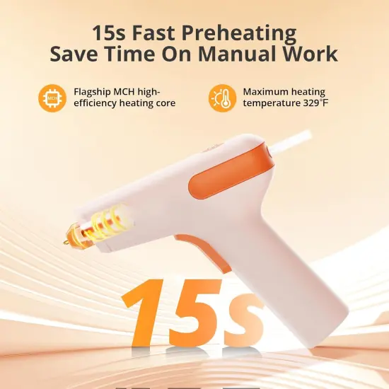 Motor-Driven Cordless Hot Glue Gun with 15s Fast Preheating, Anti-Drip & Auto Power-Off, Rechargeable Glue Gun Kit Includes Premium Glue Sticks, Perfect for Home Crafts, DIY, and Quick Repairs {4}
