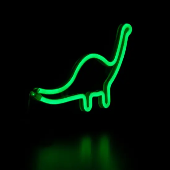 Northlight LED Brontosaurus Dinosaur Neon Lighted Wall Art - 12" Green {5}