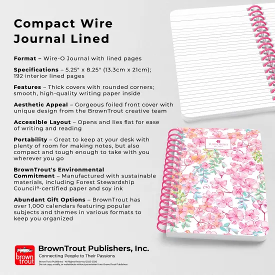 House of Turnowsky OFFICIAL | 5.25x8.25 Inch Compact Wire Journal | Non-Dated | Foil Stamped Cover {5}