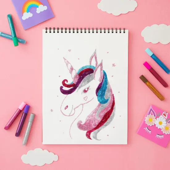 Bright Creations 100 Pack Glitter Glue Pens - 0.35 Oz Rainbow Set for Arts & Crafts Projects, Slime Supplies and Scrapbooking, Cards (20 Metallic Colors) Multicolor {2}