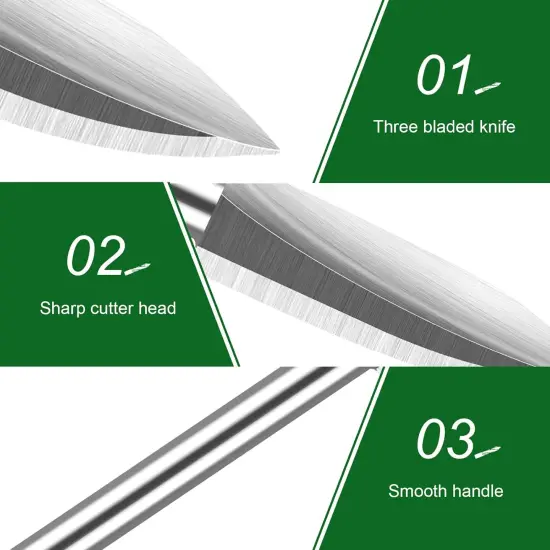 Wood Carving Bits, 1/8&rdquo; HSS Rotate Tool Engraving Drill Bit Set, DIY Wood Carving Bits Crafts Grinding, Woodworking Rotary Tools Shank Universal Fitment {2}