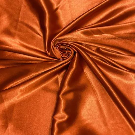 1 Yard Burnt Orange Crepe Satin Fabric for Costumes Dresses and Formal Sewing Projects 58 Inch Width {3}